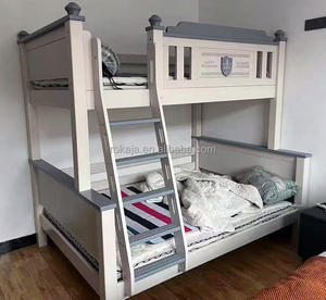 Tempat tidur anak kayu penuh dengan rak buku Modern tempat tidur susun ekstra tebal dengan tangga rumah kamar tidur tempat tidur orang tua anak dengan laci - Product Image 2