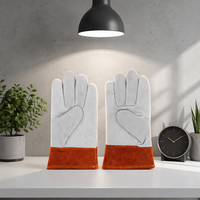 Gants de soudage en cuir épais à double couche de 16 pouces, antidérapants, résistants à la chaleur, pour la construction et l'industrie