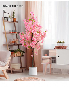 Árbol de Cerezo en Flor, Bonsái, Decoración para Bodas, Hogar, Hotel, Plantas Grandes en Maceta, Flores, Árboles de Cerezo Artificiales Densos - Product Image 5