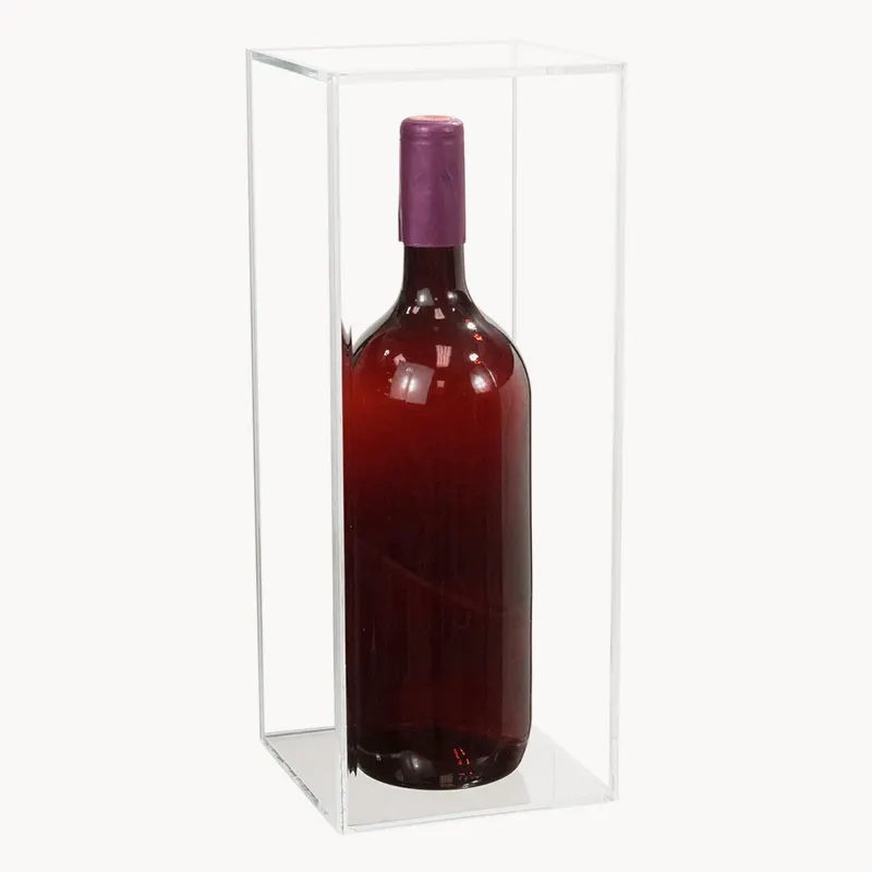 Deluxe Acrylic Scotch Wine Champagne Box Exquisite Wine Bottle Gift Boxes  Single Acrylic Wine Bottle Display Case