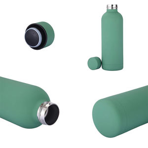 Бутылка для воды 500 мл с персонализацией, с узким горлышком, с покрытием Soft Touch, герметичная, термос для спорта - Product Image 3