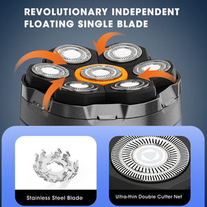 ماكينة حلاقة الرأس ريسوكسي WD-927 للصلعاء، بطارية 1400 مللي أمبير، 8500 دورة في الدقيقة، 7 شفرات، تصميم مغناطيسي، مقاومة للماء IPX6 - Product Image 5