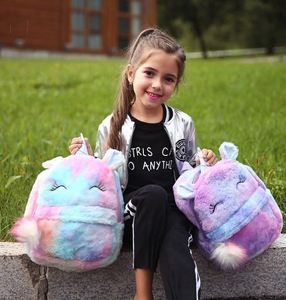 Child Cartoon Cute Kindergarten School Bag Colorful Small Unicorn Plush <b>Backpack</b> for <b>Kid</b> - Product Image 6