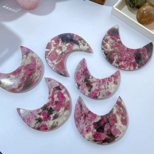 Nuova Luna in Tormalina Rosa, Cristallo Naturale per Guarigione Reiki, Bestseller in Pietra Artigianale per Decorazione Casa - Product Image 3