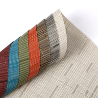 Tapis de table ovale en PVC Ychon, résistant à la chaleur, antidérapant, design bambou artificiel, pour la maison et l'hôtel