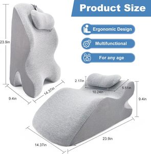 Oreiller de sol ergonomique en mousse à mémoire de forme <span class=keywords><strong>pour</strong></span> la <span class=keywords><strong>position</strong></span> couchée Support multi-scénarios (lit/sol/<span class=keywords><strong>yoga</strong></span>) avec housse lavable - Product Image 5