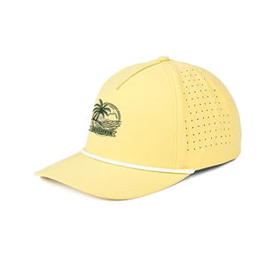 หมวกเบสบอลกันน้ำมีรูพรุนทำจากโพลีเอสเตอร์มีรูตัดด้วยเลเซอร์ออกแบบตามต้องการพร้อมพิมพ์โลโก้ตามต้องการ - Product Image 4