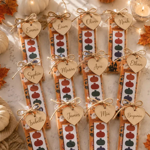 Personalized Engraved Wooden Heart <b>Cards</b> Custom Name Wood Tags Wedding <b>Table</b> Decor Party Place Setting Labels for Wedding - Product Image 2