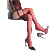 Collants en dentelle tricotés sexy pour femmes, fins, transparents, culottes, couleur unie, élasthanne/nylon