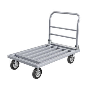 BC-546 130*80 सेमी व्हीलबारो भारी ड्यूटी 4 पहिया ओम अनुकूलित ट्रॉली गाड़ी ट्राली ट्रांसपोर्ट फोल्ड प्लेटफॉर्म हैंड ट्रक ट्रॉली - Product Image 3