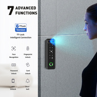 Cerradura inteligente de puerta uso conjunto IP66 reconocimiento facial lectores de tarjetas biométricas sistema de acceso de control de puerta