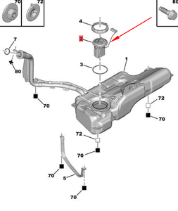 Ensemble de pompe à carburant de haute qualité pour Peugeot 307 <span class=keywords><strong>308</strong></span> Citroën C4 OE 1525LE 96805305 9680530580 9680903880 9682836980 - Product Image 2