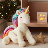 Vente en gros de peluches licorne animaux mignons de dessin animé, peluches populaires personnalisées, peluches licorne
