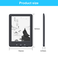 Tablette électronique E-Ink 6 pouces avec lecteur de livres électroniques Android, prise en charge des formats PDF et TXT, lecteur de livres électroniques E-Ink en anglais