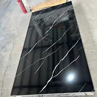 Panneaux muraux en plastique UV à effet pierre, design moderne, panneaux muraux en PVC à effet marbre brillant, matériaux décoratifs pour hôtel, villa, gymnase