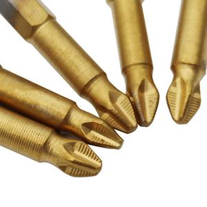 Embouts de tournevis antidérapants en titane plaqué S2 PH2, tournevis hexagonaux électriques pour la maison, ensemble de 5 pièces pour la réparation - Product Image 1