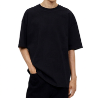 T-shirt Homme Oversize Élégant Streetwear Mode Coupe Ample Manches Courtes Respirant Séchage Rapide 100% Coton Toile