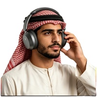 Auriculares con superficie de pintura metálica, diadema de 3 secciones, cinco efectos de sonido ajustables, para viajes, deportes y aprendizaje, con función ANC