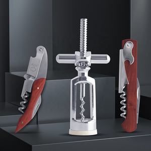 OUYADA סיטונאי Custom בקבוק פותחן כל עץ ידית מלצרים מתכת באר מחלץ חסון עדין עץ יין פותחן - Product Image 2