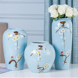 Vases de table en céramique et porcelaine de style chinois moderne, vente chaude, luxe, couleur, décoration d'intérieur, fleurs, design classique - Product Image 3