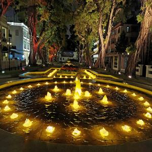 Fuente Decorativa para Piscina Exterior, Luz LED Colorida, Forma Redonda, Moderna, de Acero Inoxidable, Fuente Musical de Agua Danzante - Product Image 6