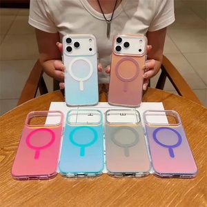 เคสโทรศัพท์มือถือลายไล่สีออโรร่า ดีไซน์แฟชั่น สำหรับ iPhone 12 13 14 15 16 17 Pro Max 17Air ป้องกันการตกกระแทก - Product Image 1