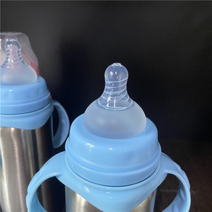 Botella infantil anticólica <span class=keywords><strong>con</strong></span> aislamiento al vacío, manualidades, blanca, sublimación, 8oz, 240ml, taza <span class=keywords><strong>con</strong></span> pezón de silicona - Product Image 6
