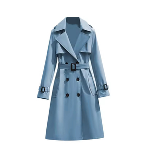 2025 <span class=keywords><strong>primavera</strong></span> e autunno nuovo cappotto lungo da <span class=keywords><strong>donna</strong></span> stile coreano elegante per il tempo libero con maniche lunghe, <span class=keywords><strong>soprabito</strong></span> da <span class=keywords><strong>donna</strong></span> abbottonato - Product Image 1