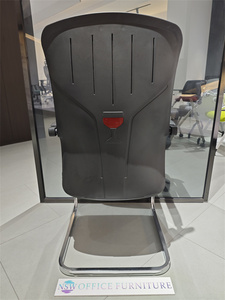 เก้าอี้สำนักงานตามหลักสรีรศาสตร์พร้อมพนักพิงศีรษะแบบปรับได้ดีไซน์ทันสมัยและขาแบบคงที่-เก้าอี้คอมพิวเตอร์สำหรับประชุมเก้าอี้ตาข่ายสีดำ - Product Image 6