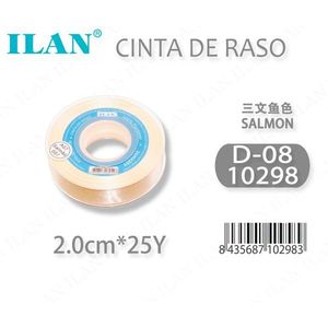 ILAN ริบบิ้นผ้าซาติน 2.0 ซม. x 25 หลา สีแซลมอน D-08 10298 - Product Image 3
