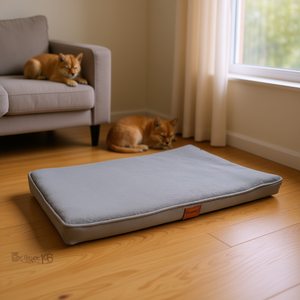 Cama para Mascotas Yommy 65x95x5cm, Colchón de Espuma Gris para Perros y Gatos, Cómoda Alfombra para Dormir - Product Image 2