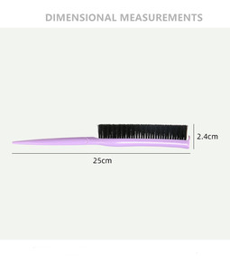 定制缠结头发造型假发梳尖尾逗弄刷抛光防毛躁发刷PS + 尼龙素食刷毛 - Product Image 2