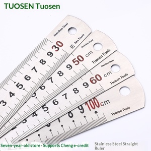 Tuosen Stahllineal 30 cm Stahlmaßband 1 m Metalllineal Zeichenwerkzeug Doppelseitiges Edelstahl-Lineal Hergestellt in China - Product Image 2