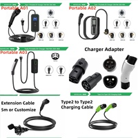 Câble adaptateur CEE bleu 32A Type2 prise de chargeur EV prise CEE femelle 3 pôles vers adaptateur de prise d'alimentation Schuko 2 broches