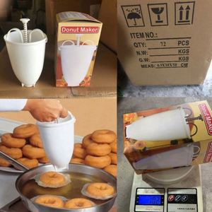 Plastic Donut Mould Easy Fast Portable Donut <b>Maker</b> Manual <b>Waffle</b> Dispenser Doughnut Machine - Product Image 1