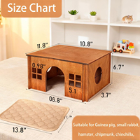 Nichoirs en bois pour cochons d'Inde, maisons et habitats pour animaux |   Grande maison cachette pour lapins, chinchillas, gerbilles - Accessoires pour animaux de compagnie en gros