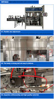 Botella de agarre robótica completamente automática/latas envolventes alrededor de caja de embalaje de cartón máquina de encuadernación línea de envasado de bebidas