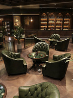 Ensemble de meubles commerciaux en bois massif de style américain vintage et luxueux pour restaurants, bars, KTV et zones de réception