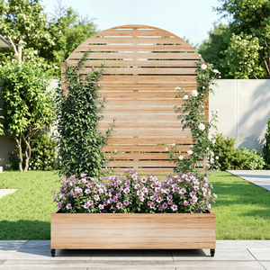 Jardinière en métal sur mesure avec treillis pour l'intimité extérieure, jardinière mobile avec écran de confidentialité à persiennes, couverture de climatiseur pour patio - Product Image 5