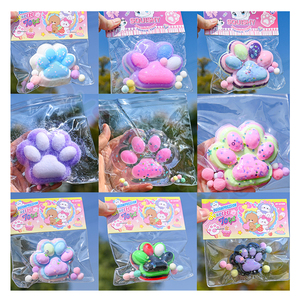 Premium TOYSRUNNER Soft Foam <b>Cat</b> Paw <b>Squishy</b> Toy Set Slow Rising Mochi Texture Sensory Fidget Kawaii Ball Stress Relief 5 7 - Product Image 2