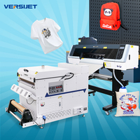 Printer DTF Digital Flatbed Dual Head Versijet 60cm Baru dengan Tinta Pigment Efisiensi Tinggi untuk Pencetakan Garmen dan Pakaian