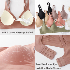 Seamless One-Piece <b>Bra</b> Set Women Lingerie Sexy <b>Wire</b> Free Spandex/Nylon <b>Bras</b> Push-Up Padded Comfortable Soft <b>Bras</b> Crop Tops Sets - Product Image 4