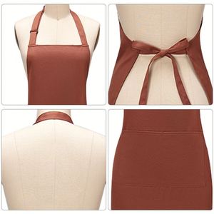 High Waterproof Custom <b>Apron</b>; Multi-functional <b>Kitchen</b> <b>Apron</b>; Hot Sale 100% Polyester Fabric Double Pocket <b>Apron</b> - Product Image 4