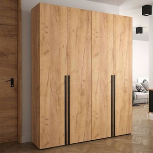 Armario Independiente de Madera Maciza con Barra para Colgar, Amplios Cajones de Almacenamiento, Estructura de Madera Resistente para Habitaciones Residenciales - Product Image 1