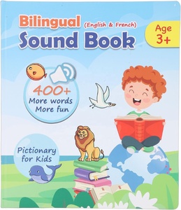 Livre sonore bilingue français-anglais pour l'apprentissage précoce, livre sonore interactif - Product Image 1
