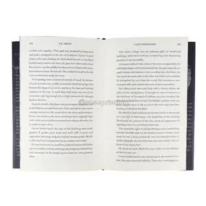 Serviço de Impressão de Livros de Ficção com Borda estampada personalizada de Luxo China Livro Hardback com Colete contra poeira