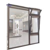 Fenêtre passive Auvent à triple vitrage Aluminium standard Faible valeur U Bonne efficacité énergétique Verre américain Prix d'usine Conception graphique