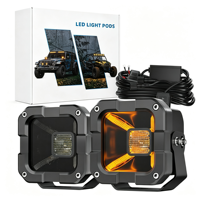 Lampu Pod LED 20W 3 Inci Lampu Mengemudi Off Road Putih 9-36V DC IP68 4x4 ATV UTV SUV Truk Pikap Bumper Grille Atap 12V 24V