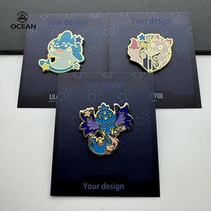 Fabrication de badges à épingle de style vintage, badge à épingle personnalisé, badge ovale - Product Image 1