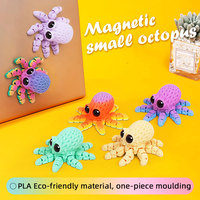 Magnet Kulkas Gurita 3D yang Menggemaskan dengan Sendi yang Dapat Digerakkan, Kerajinan Dekorasi, Stiker Kulkas, Seni Rumah Kantor, Dekorasi Rumah